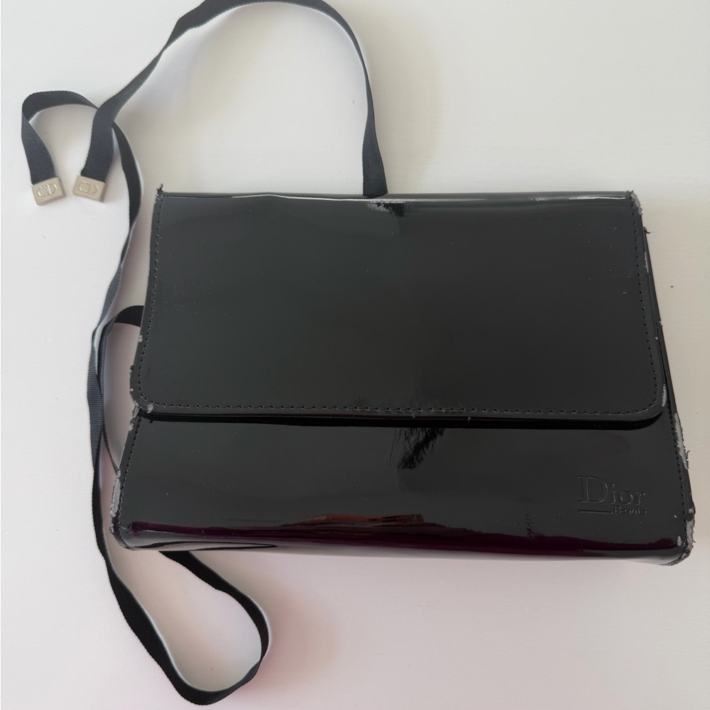 Dior Beaute Black Patent Shoulder Bag